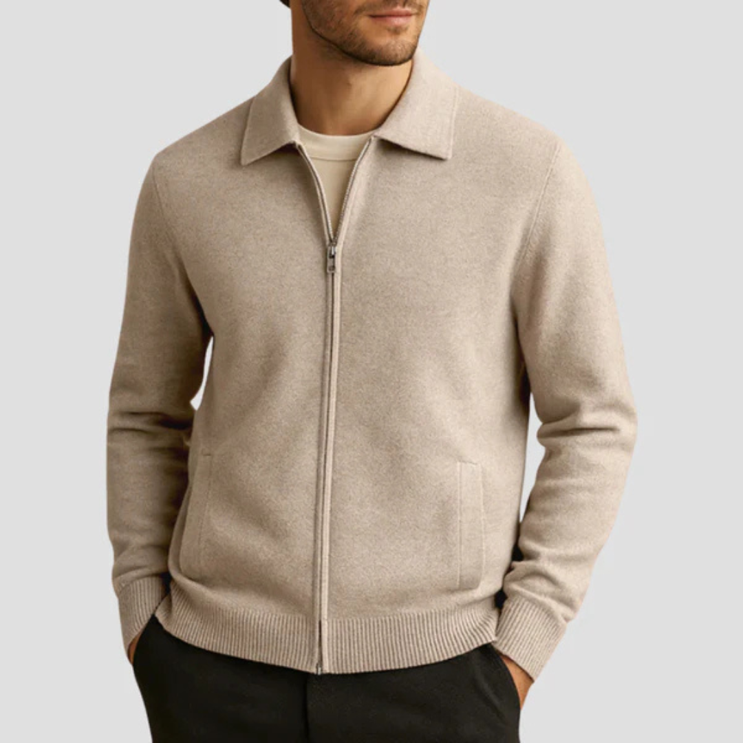 Wool Zip Cardigan